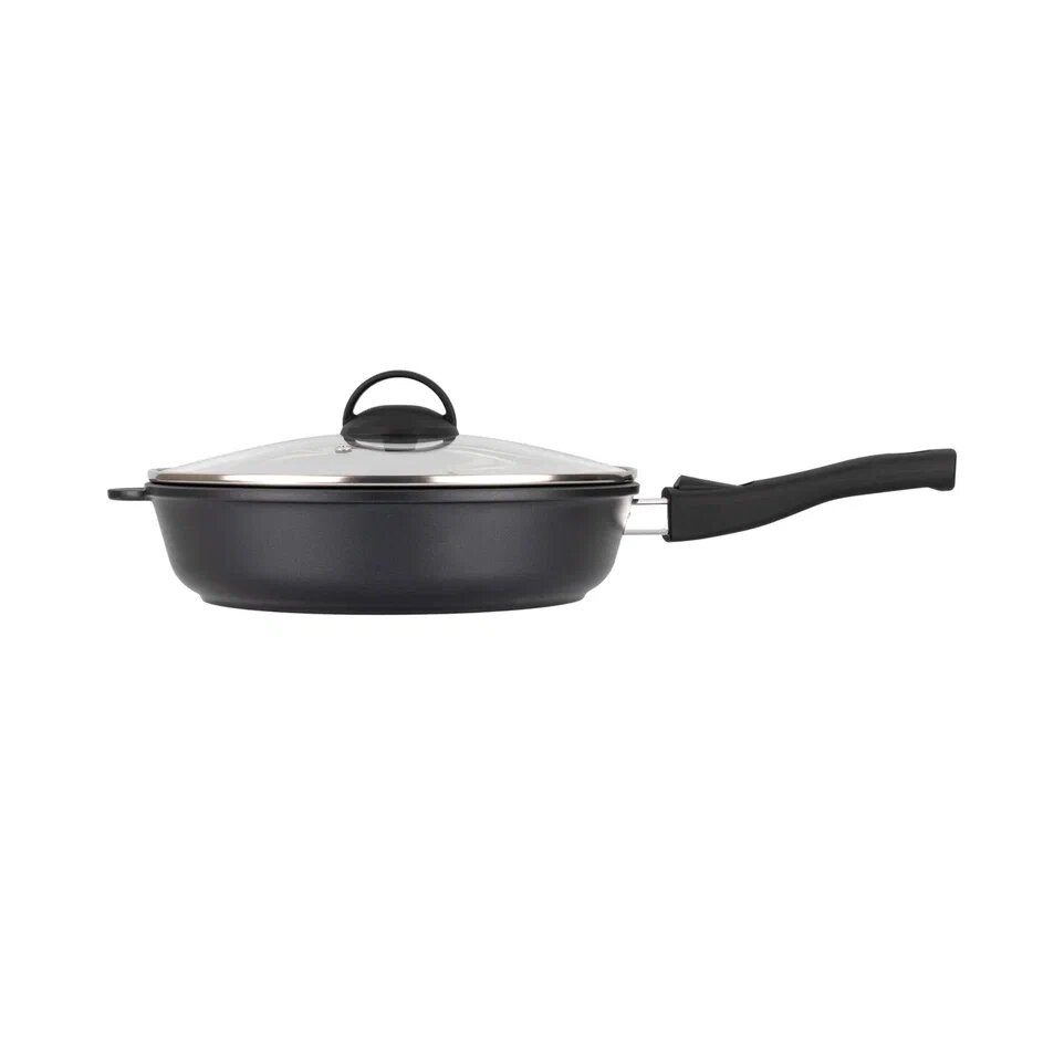 Сковорода GURMAN 28 см, съемная ручка, black (GN4628_PROMO)